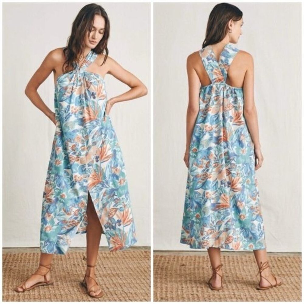New FAHERTY Bay Twist Dress in‎ Paradise Blossom Floral XXL